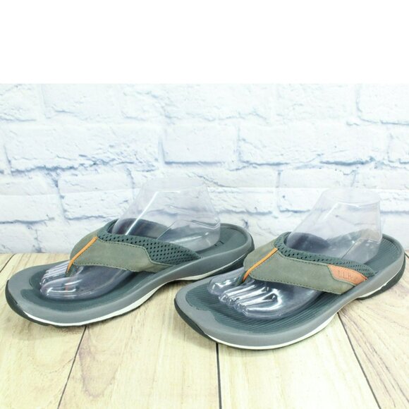 LL Bean Swift River Multicolor Leather Flip Flop Sports Sandals Size 10 M - Picture 2 of 9